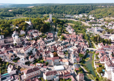 Vue aérienne de Montbard